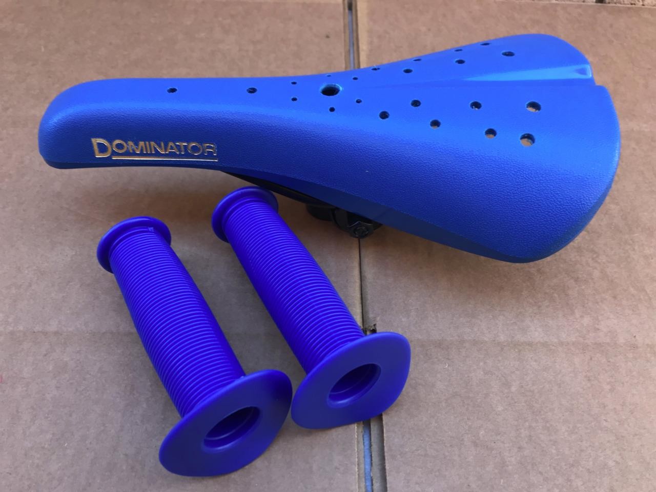 New «Old School Bmx» Hard Shell BLUE Seat with Grips GT DYNO Viscount Dominator