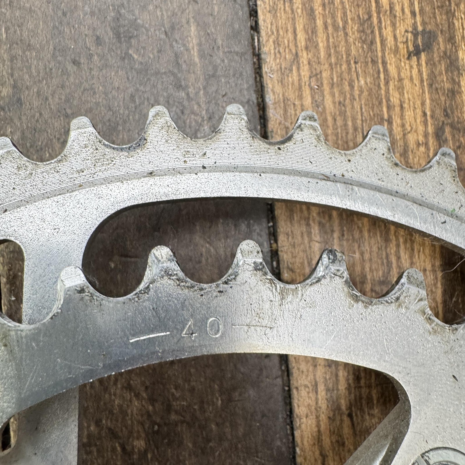 Vintage Sakae CR Crank Set Turbine Double 170 Mm 52 40t Silver Japan 1980s OG