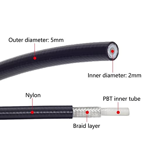Hydraulic Disc Brake Hose Repair Kit 3 Meters Hose Olive Inset Compatible with
