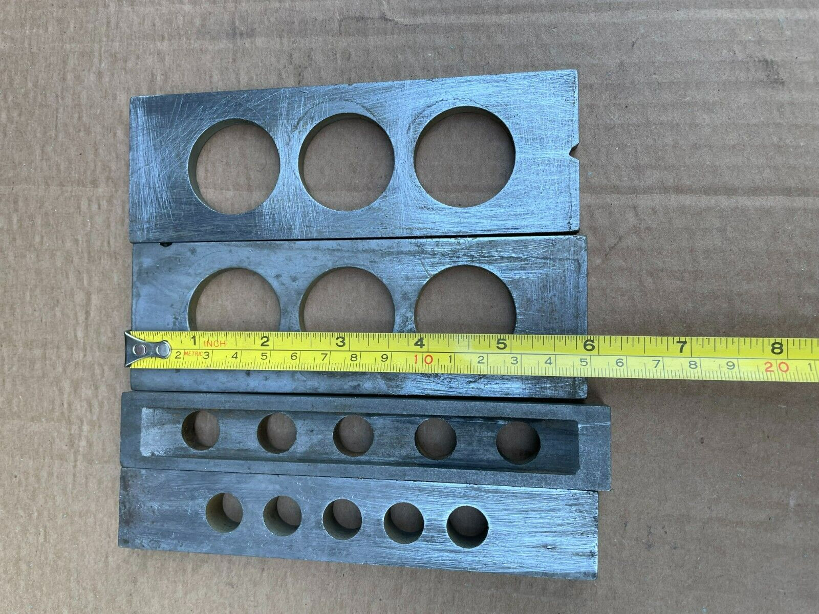 Precision Steel Flat Bar, 2 Bars w/ 6 Holes , & 2 Bars w/ 3 Holes Each(4 PK)
