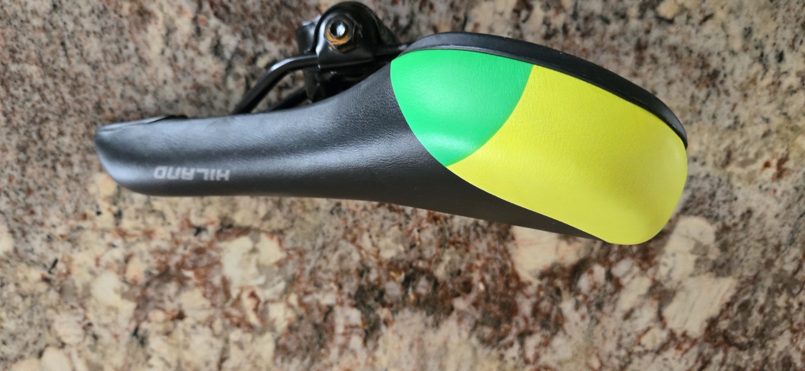 Hiland Bicycle Saddle Black Yellow Green Plastic Synthetic