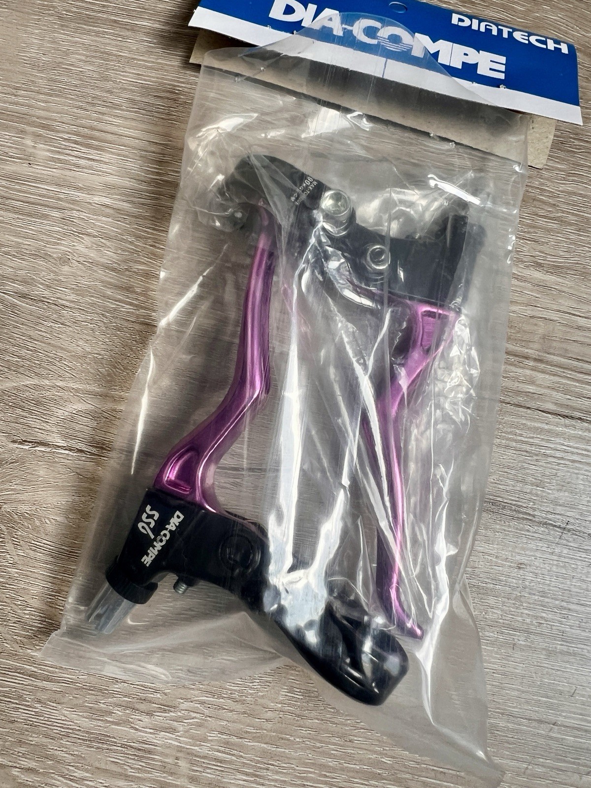 Dia-Compe SS6 Old School MTB Mountain Bicycle Brake Levers L & R Set Ano Purple