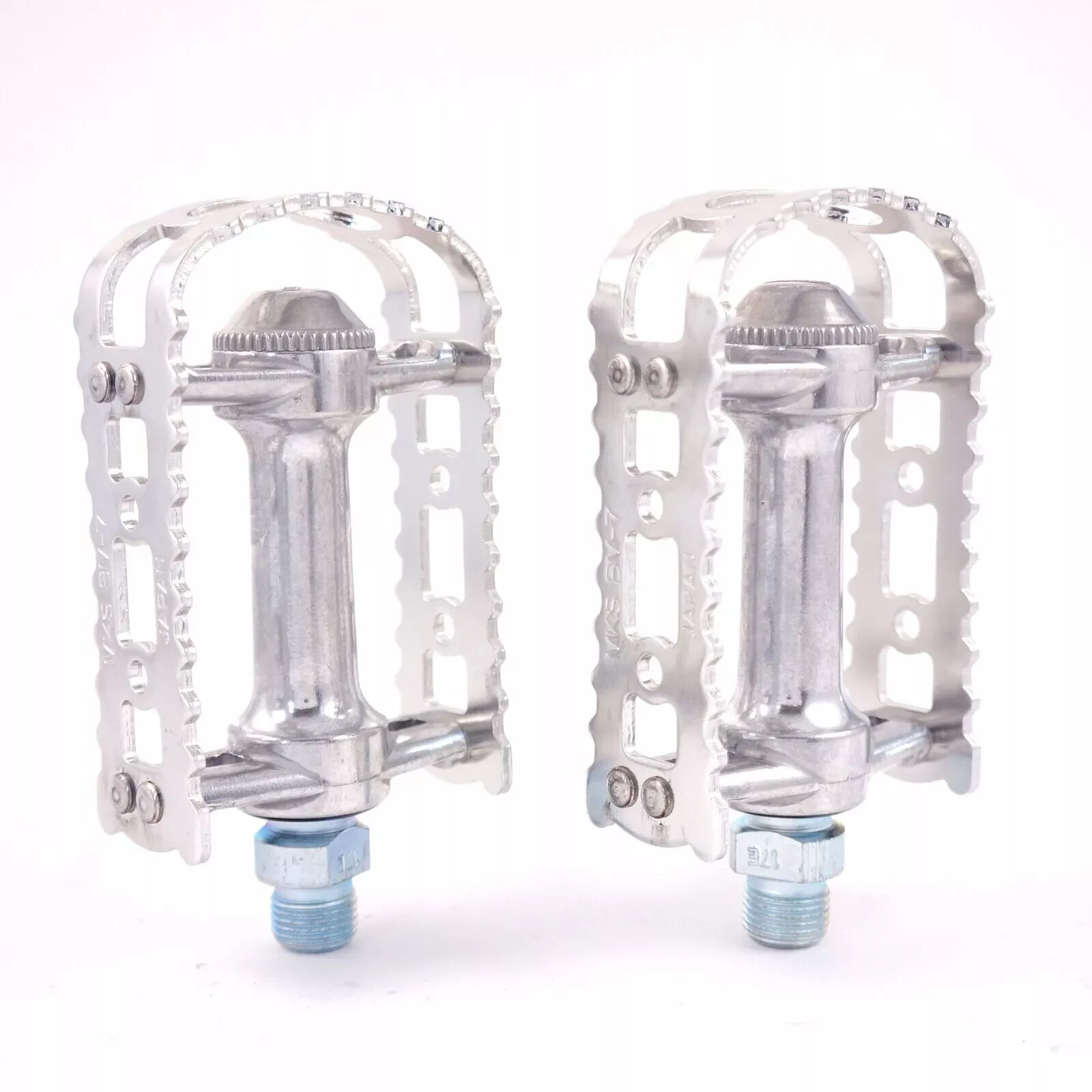 MKS BM-7 Alloy Anodized MTB BMX Old School Flat Bike 9/16″ Pedal – Silver
