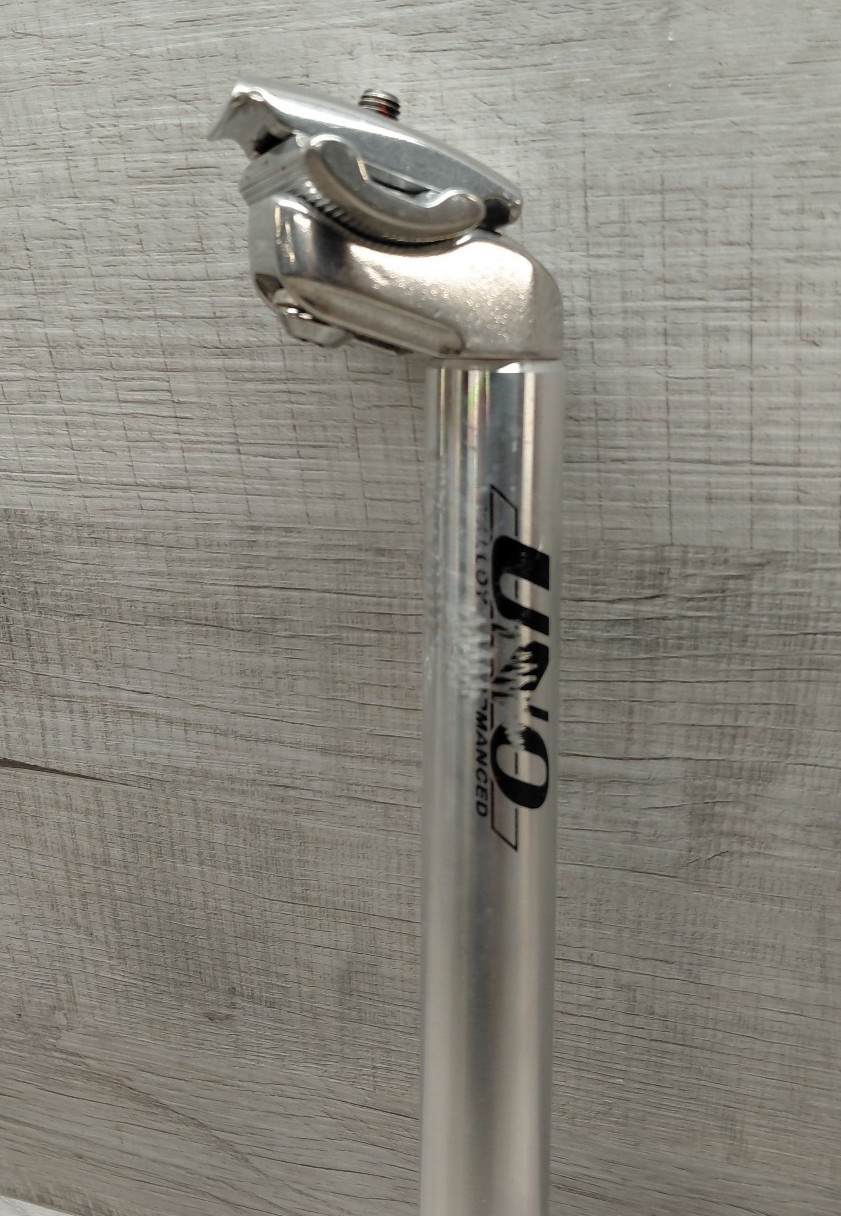 Vintage Kalloy Uno Alloy Advanced Seatpost 26.8 mm Silver 350mm MTB Bike