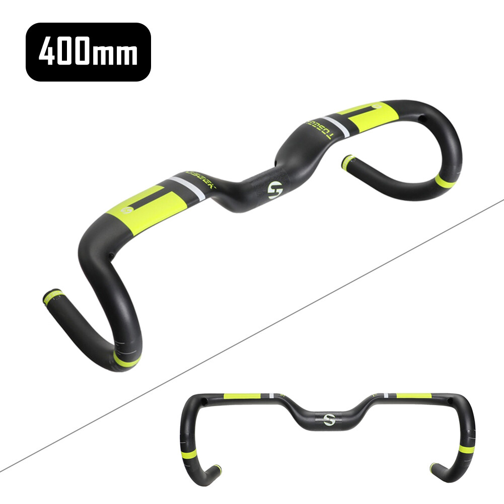 TOSEEK Carbon Fiber Road Bike Rise Handlebar Racing Drop Bar Handlebars 31.8mm