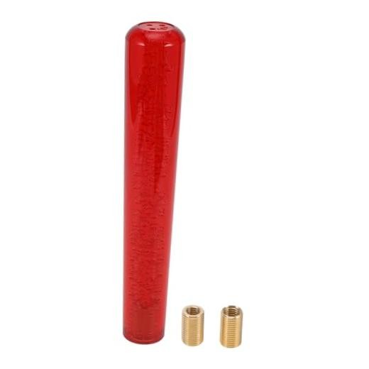 Cylindrical Crystal Shift Knob Universal Gear Shifter Knob Acrylic for 25cm Red
