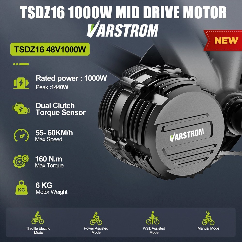 36V 250W 48V 1000W 500W 750W Mid Drive Motor Torque Sensor EBike Conversion Kit