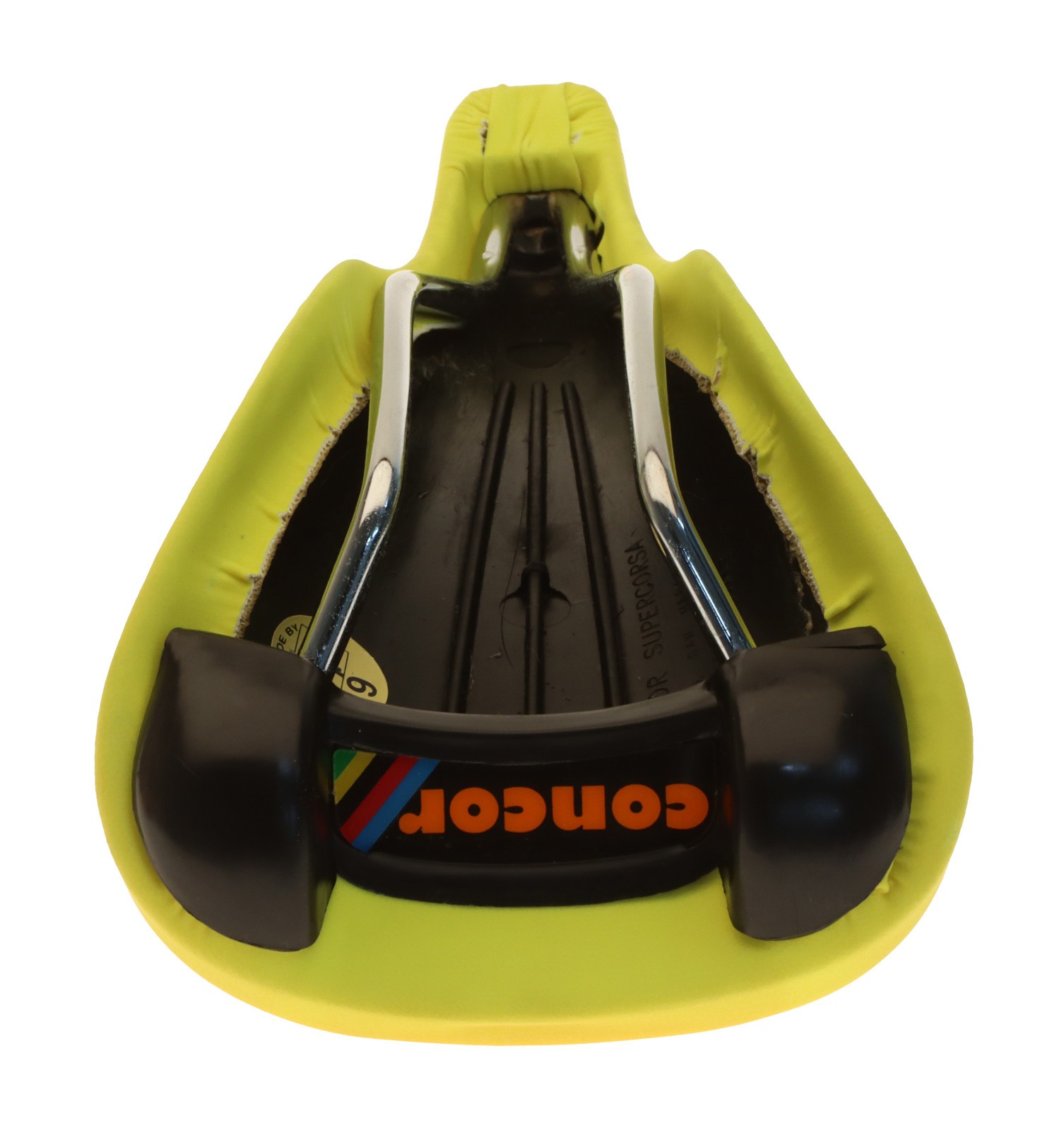 Selle San Marco Concor Supercorsa Confort Saddle Neon Yellow Shelfwear NOS NEW