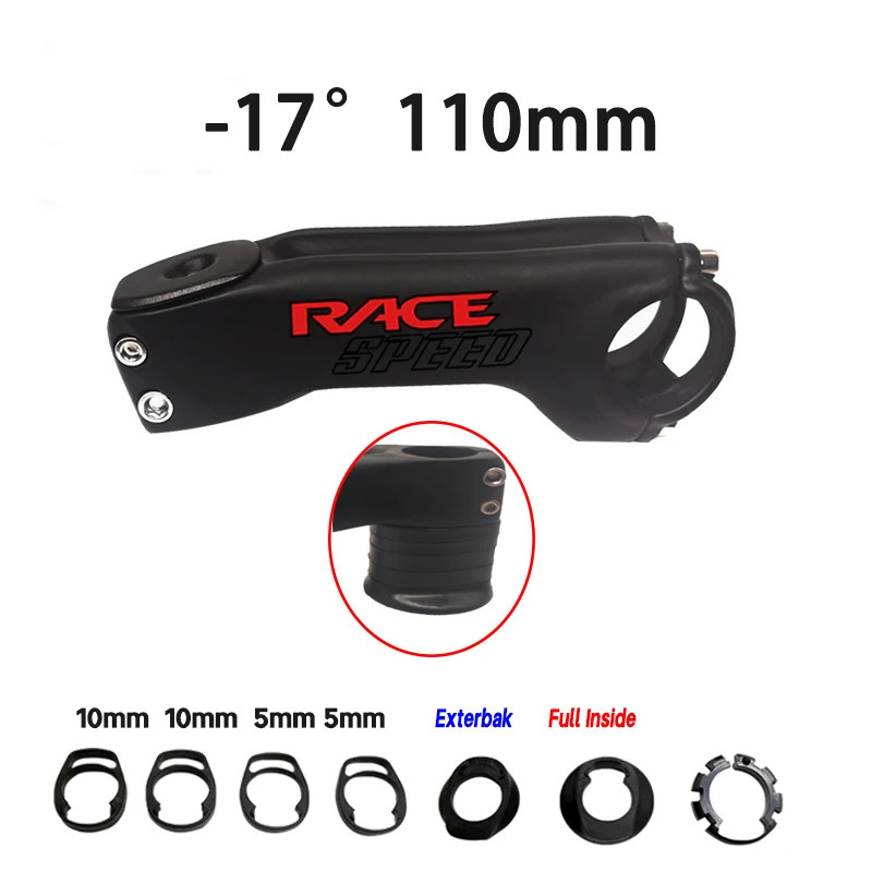 -17°/-10° Mtb Road Bike Full Carbon Stem 60-120MM Fork 28.6mm Handlebar 31.8mm