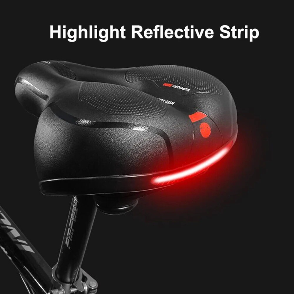 MTB Bicycle Bike Saddle Seat Comfort Wide Big Bum Soft Gel Cushion Pad Sporty