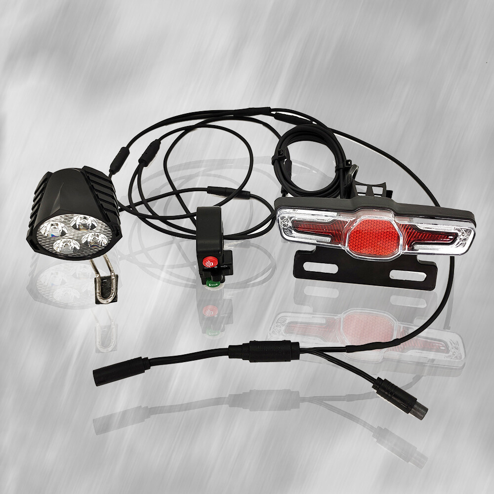 For Bafang Mid-Drive Motor E-bike Headlight Taillight Turning Brake Light Set