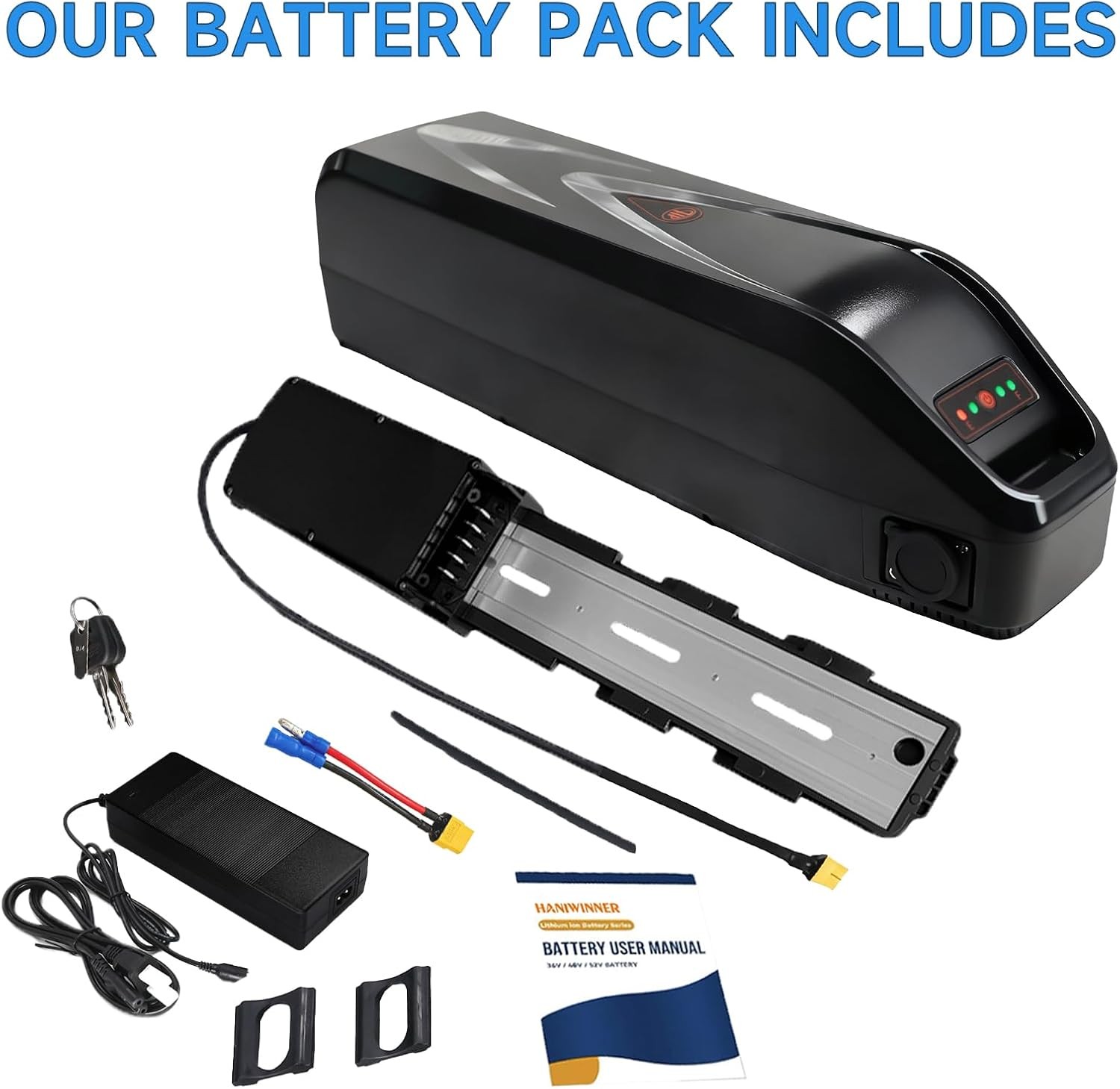48V 13ah eBike Battery Downtube Electric Bike E Bike Hailong 850w 1000W motor