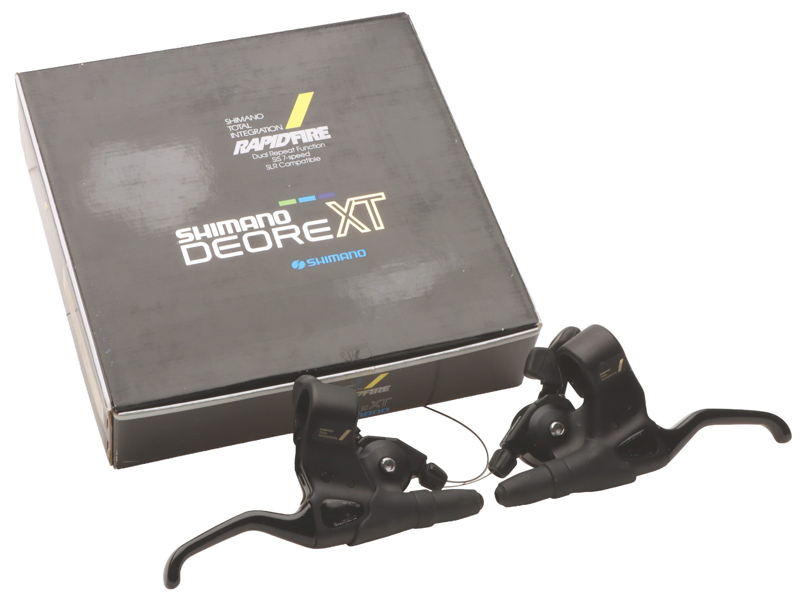 Shimano Deore XT STI-M092 Shift/Brake Lever Set 3x7s Black NOS