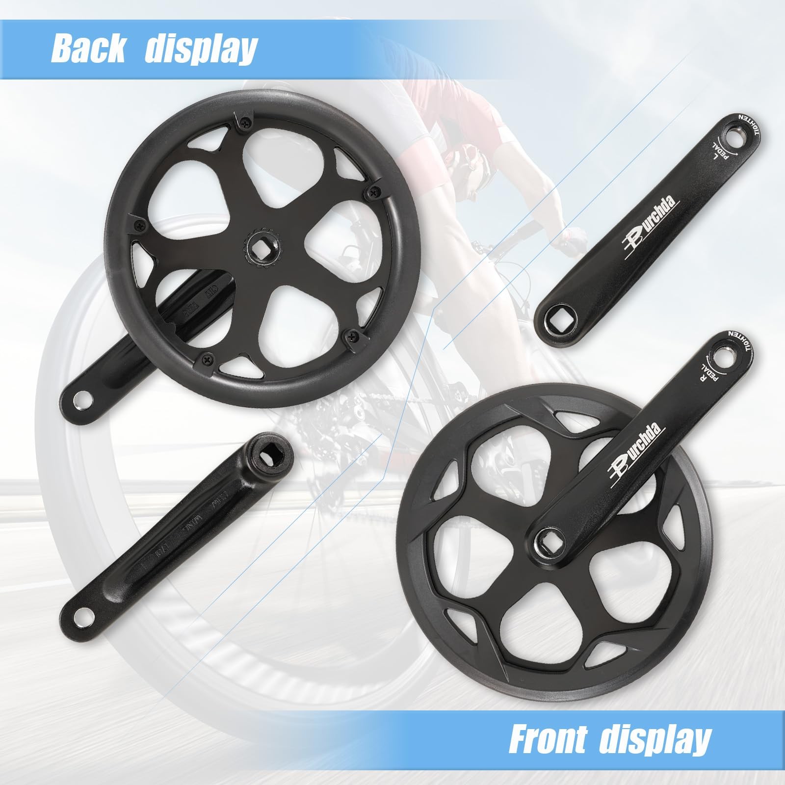 CMTOTWO Ebike Crankset 52T 170mm