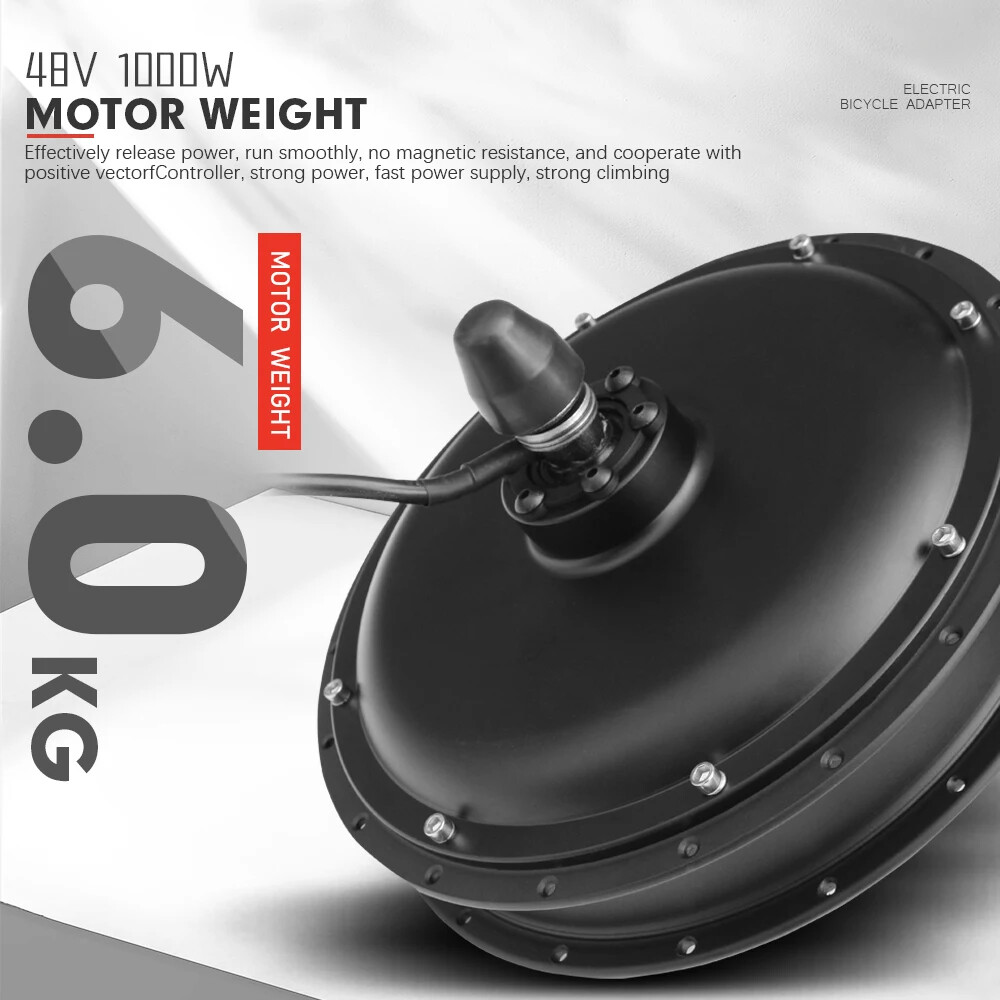 48V 1000W Front/Rear Brushless Gearless Hub Motor Wheel for MTB Electric Bicycle