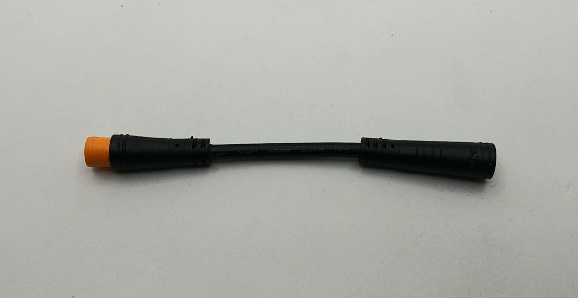 eBike 10cm Julet 3-pin yello Male to Female Extension Cable Headlight Waterproof