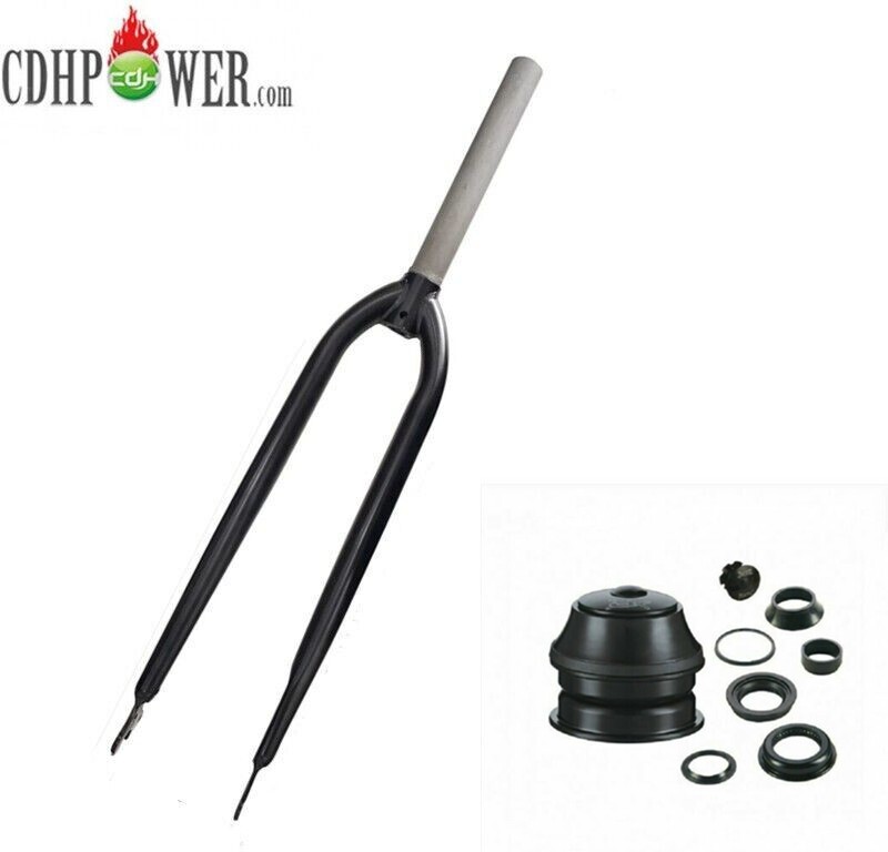 26 inch 1-1/8″ Threadless Fork Fixed Bicycle& Headset-MTB Road Cruiser Bike Fork