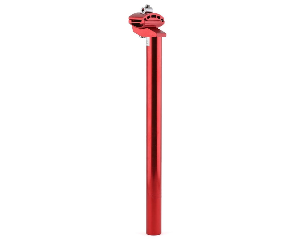 MCS BMX ALLOY MICRO-ADJUST 25.4mm x 350mm SMOOTH SEATPOST RED