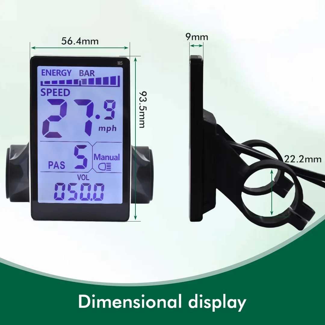 UART2 M5 24V 36V 48V Electric Bicycle Colorful Display E Scooter LCD Panel With