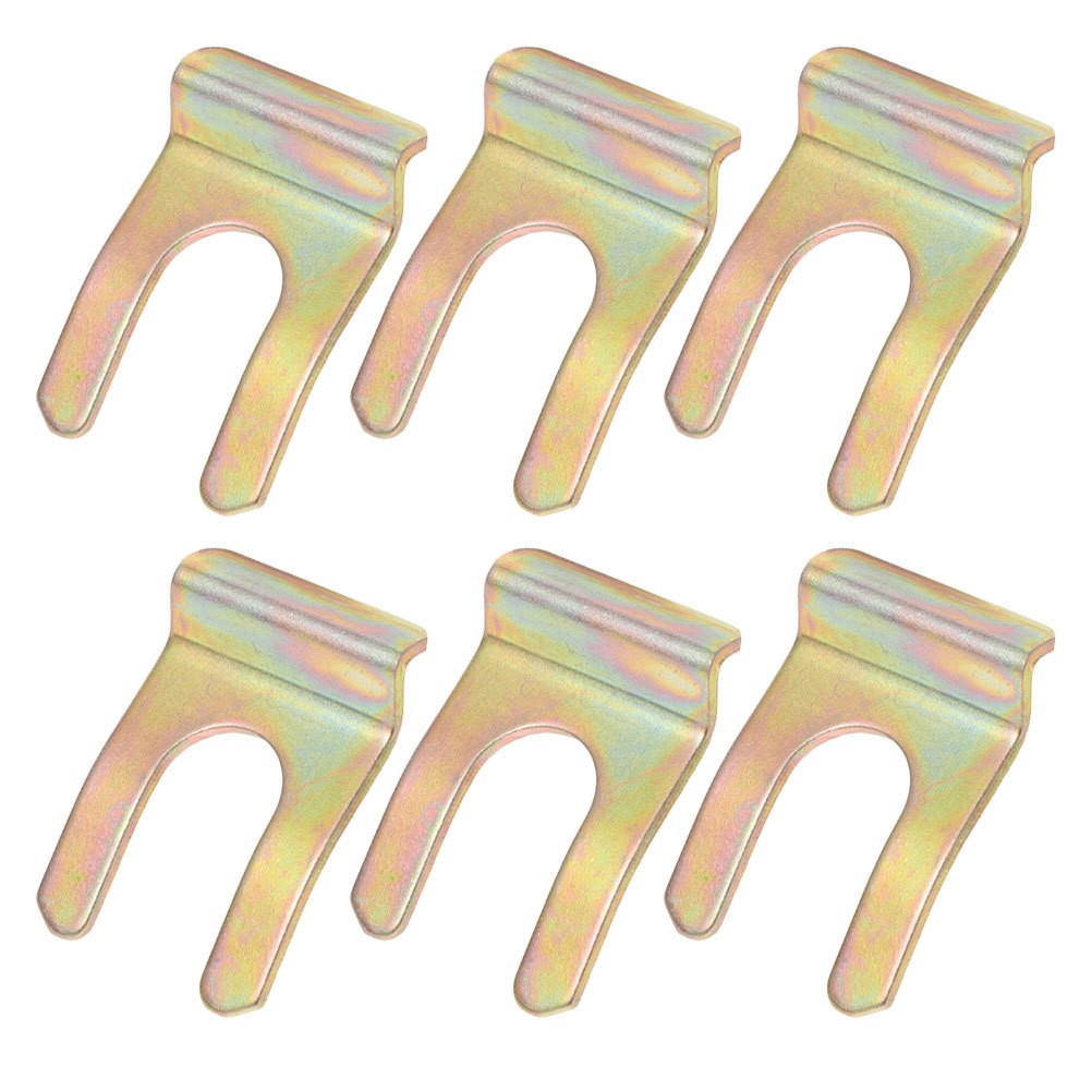 6Pcs Heavy Duty Iron Brake Line Clamps U Shaped Durable Clips for Car Use