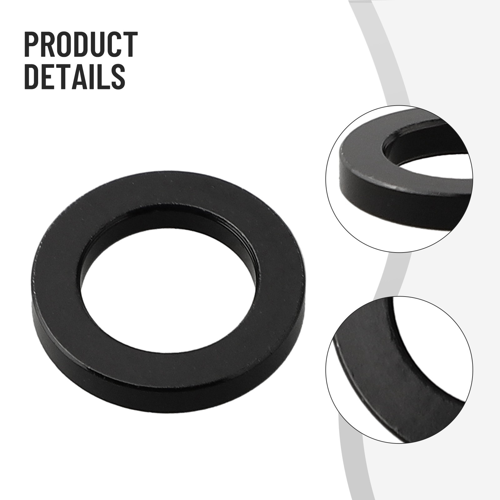 Bicycle Thru Axle Washer M12x3/7.5mm M15x0.2/5mm-Hubs Axle Flat/Conical Washers