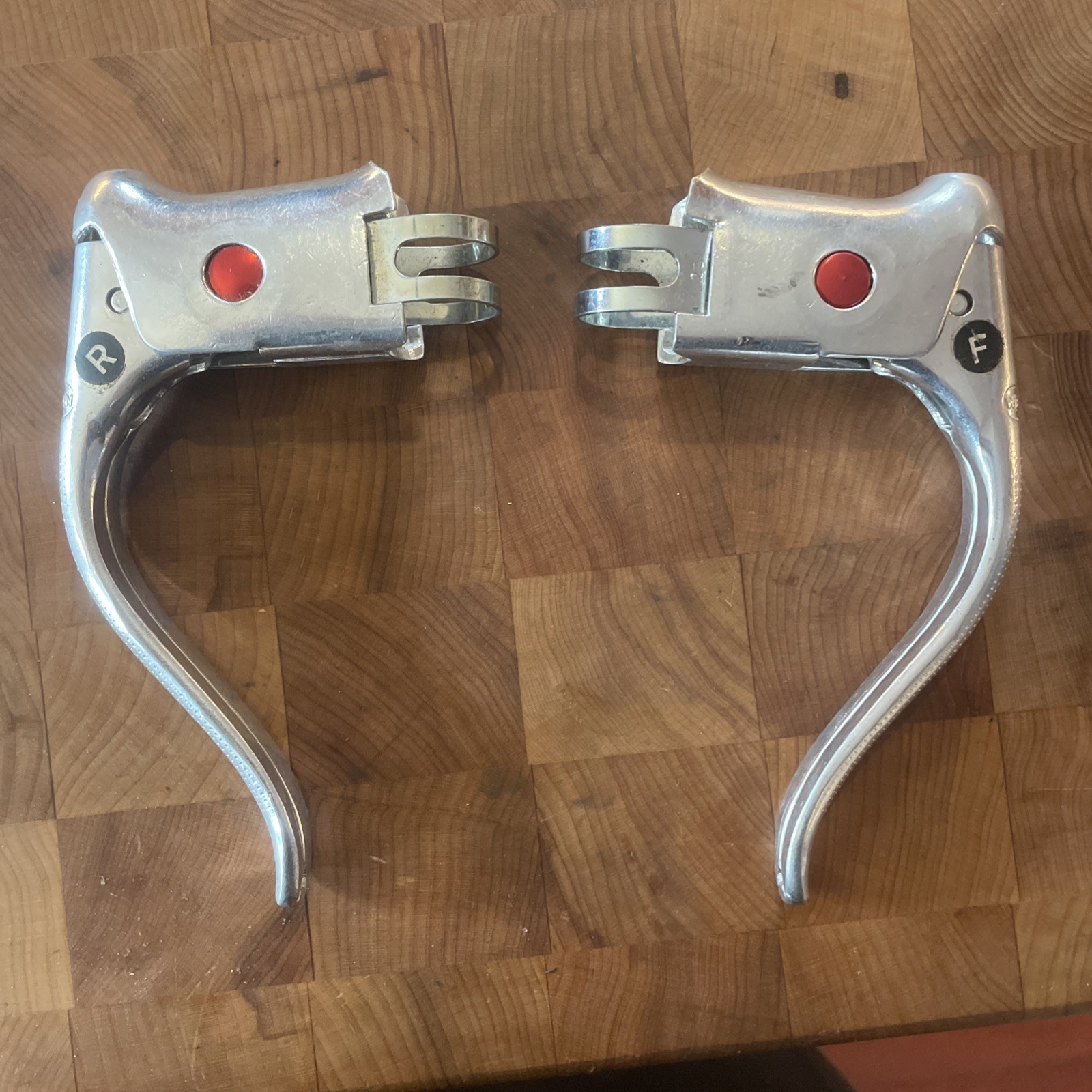 Vintage New-Old-Stock WEINMANN Brake Drop-Bar Levers • Red Dot • 22mm. (NJ)