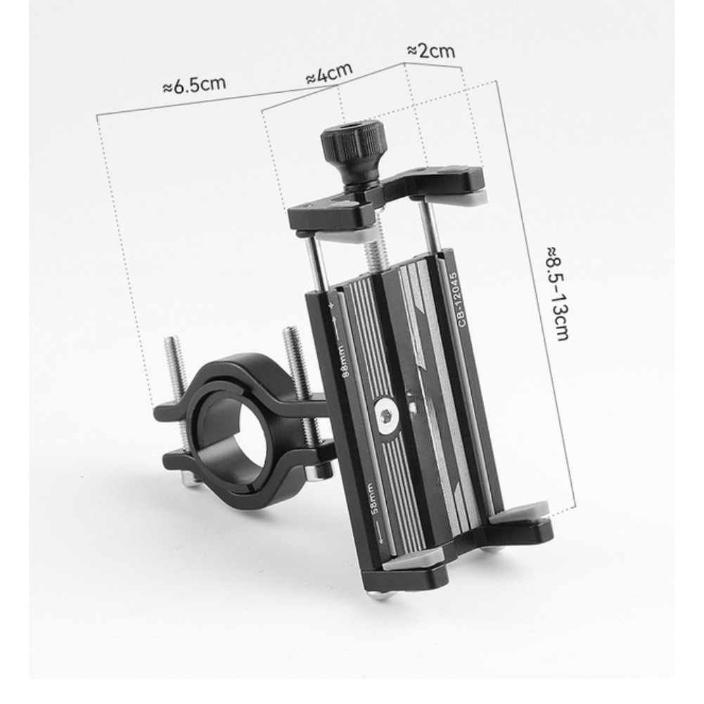 Aluminum Alloy Phone Holder for Bike 4-Claw Mechanical Lock 58mm to 88mm