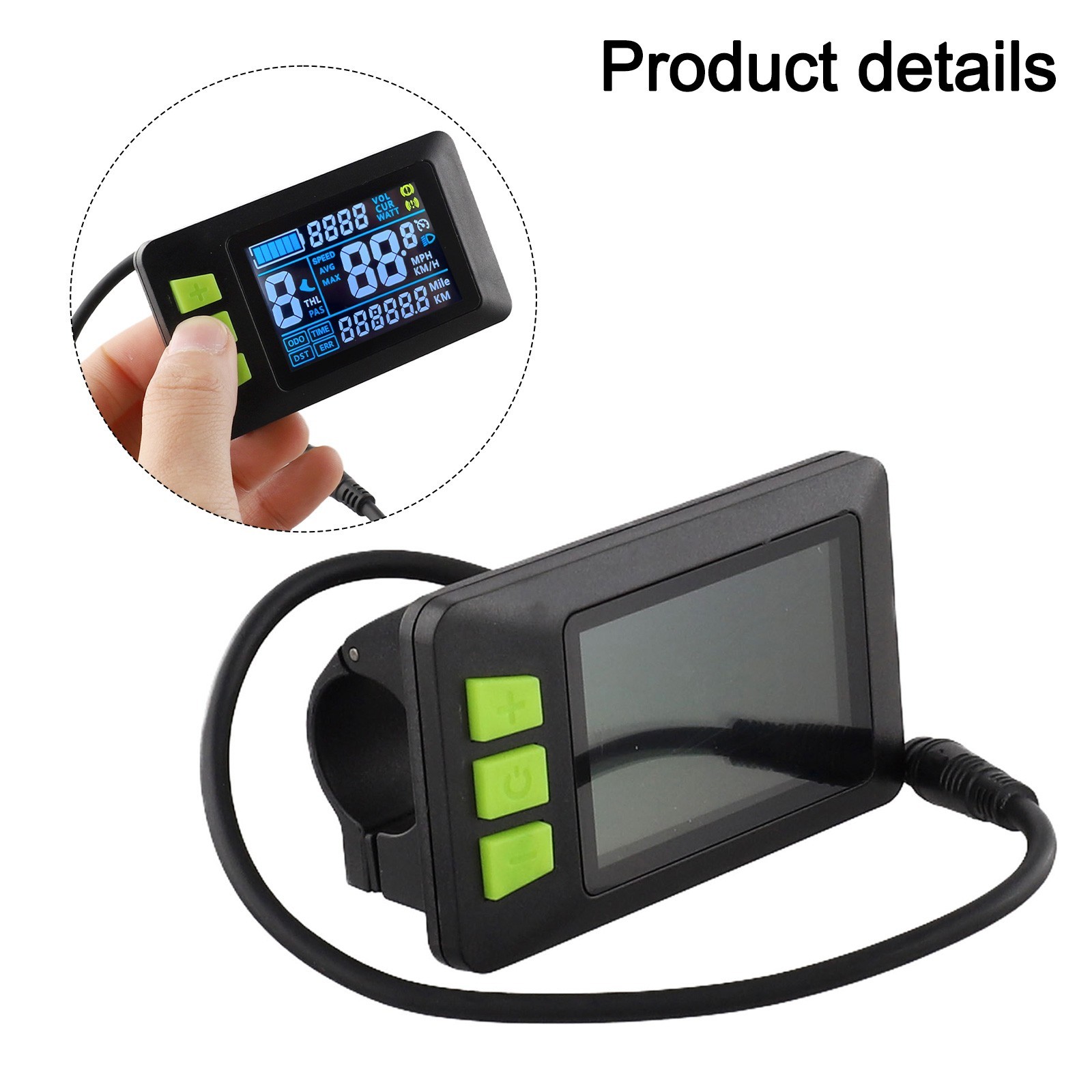 USB Enabled Intelligent LCD Display for Electric Bike Speed Monitoring