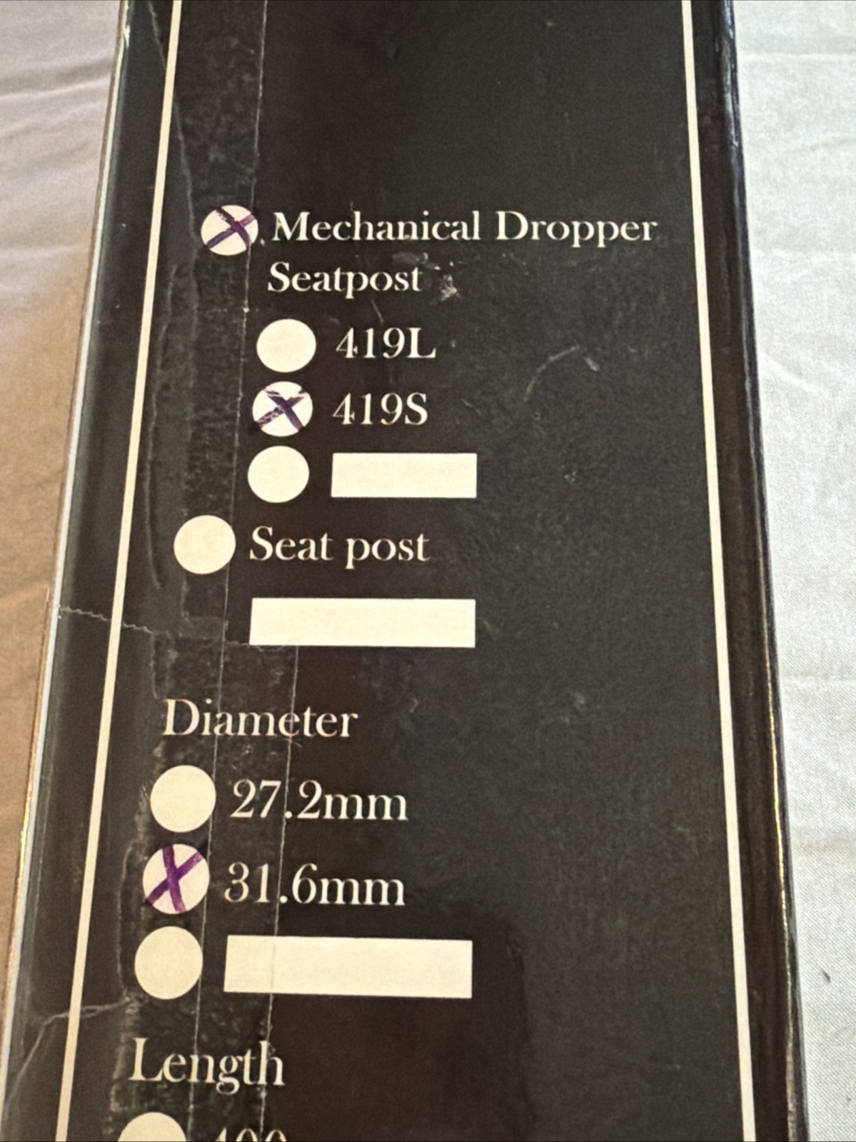 New TMARS 419S 31.6MM-445MM Mechanical Bike Dropper Post Seatpost with Remote