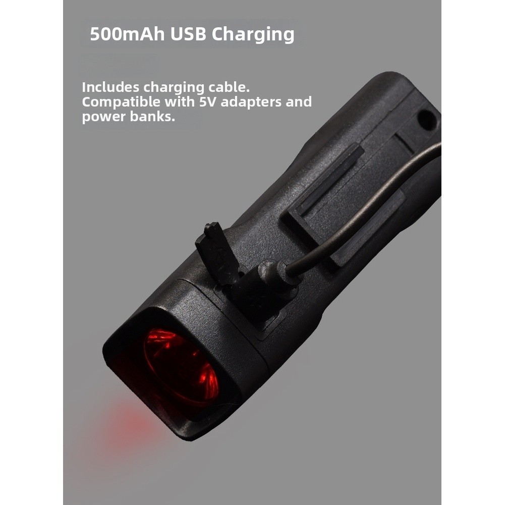 100 Lumen Waterproof Bike Light USB Rechargeable with Rubber Strap Mount System