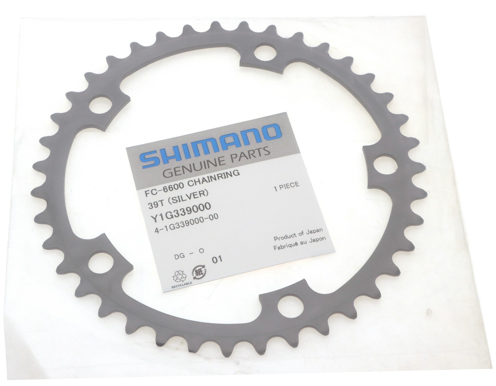 Shimano Ultegra FC-6600 Road Chainring 39T SG-X 130BCD 2×10 SPD 5 Bolt NOS NEW