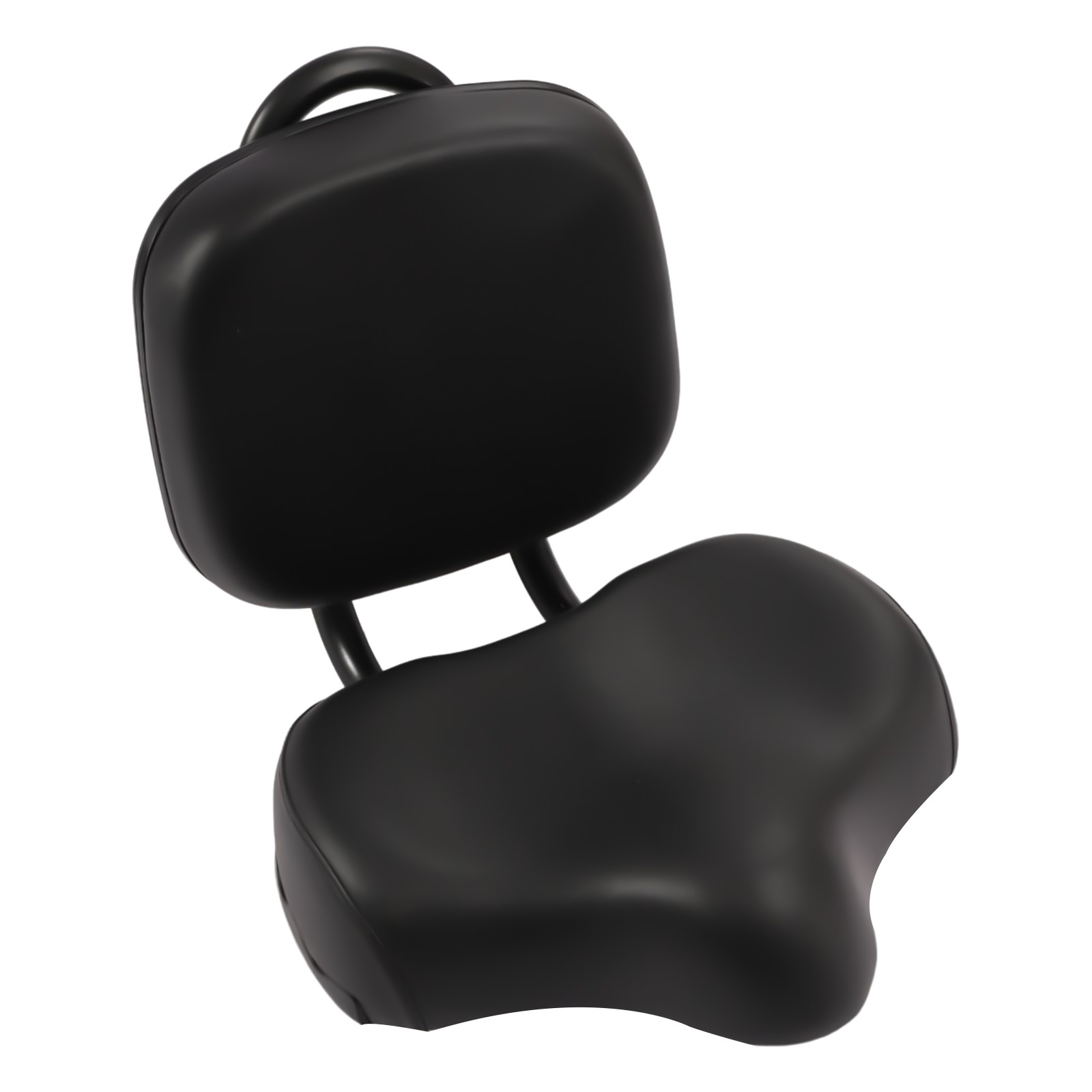 Bike Saddle Seat + Backrest Bicycle Extra Wide Comfort Leather Cushion Soft Pad