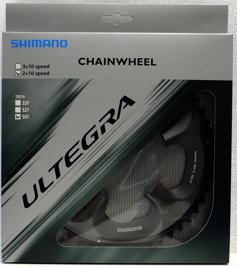 Shimano Ultegra FC-6750 Chainring 50T, 110mm BCD, Double, Glossy Grey