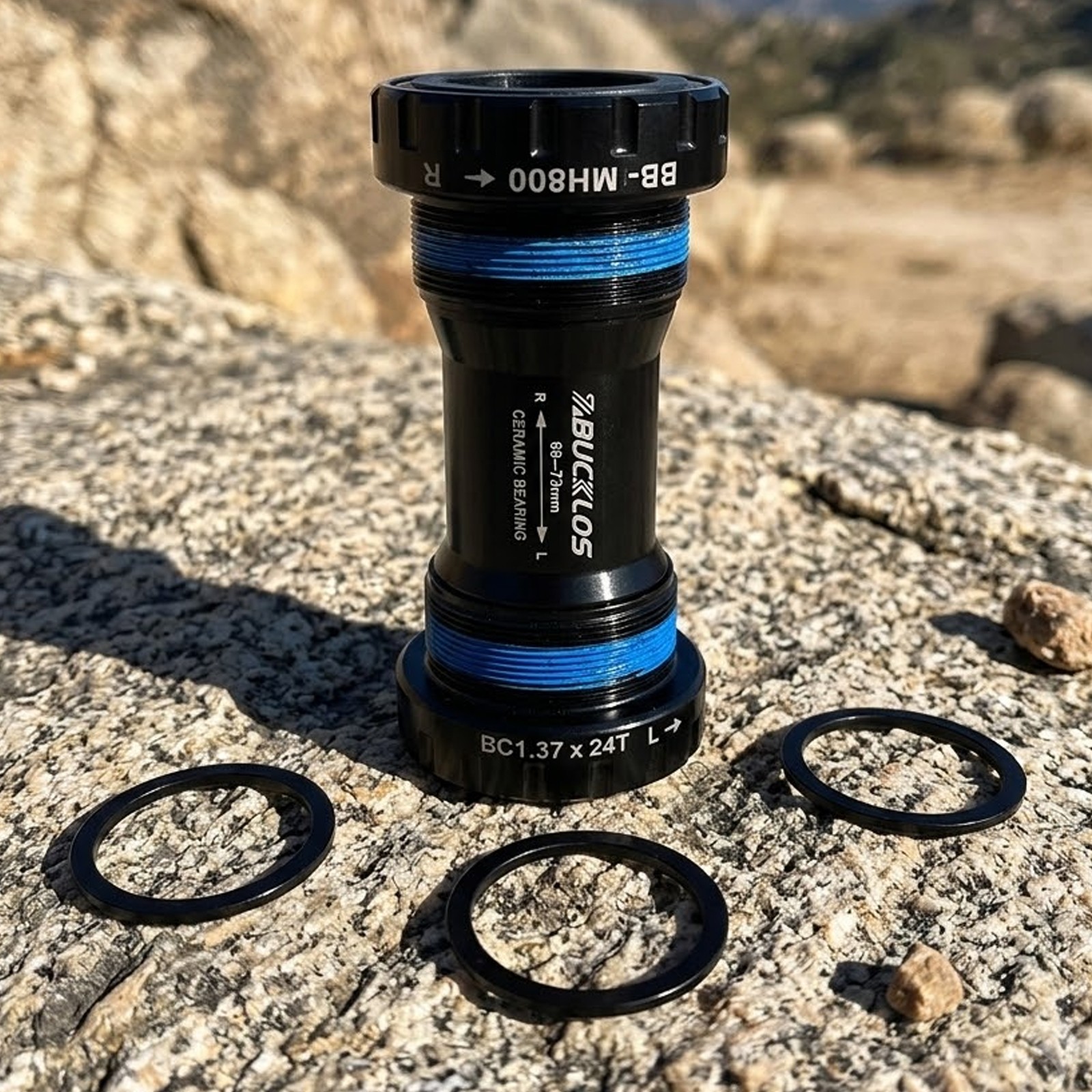 Aluminum Bottom Bracket BB 68-73mm Ceramic Bearing Hollowtech II For Shimano MTB