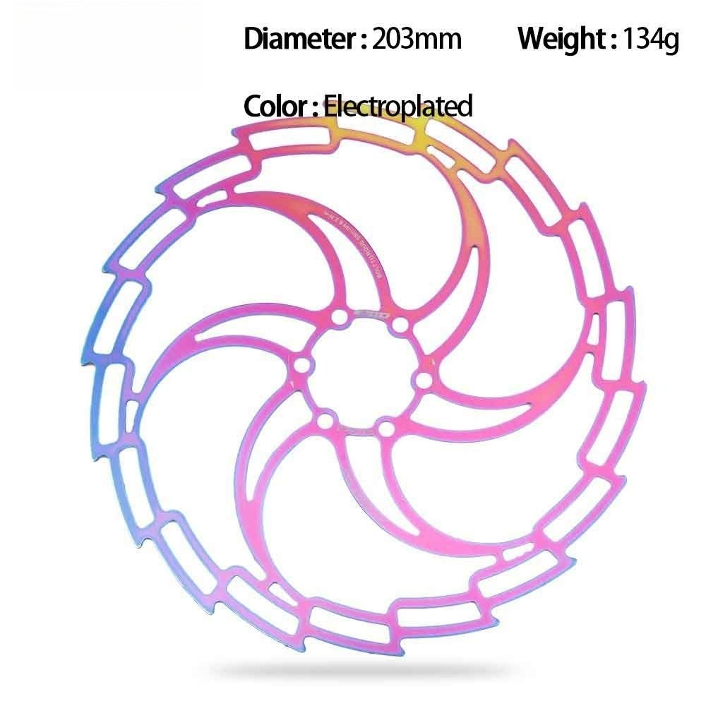 MTB Disc Brake Rotor Oil Slick 160 180 203mm 6-Bolt Hollow Lightweight