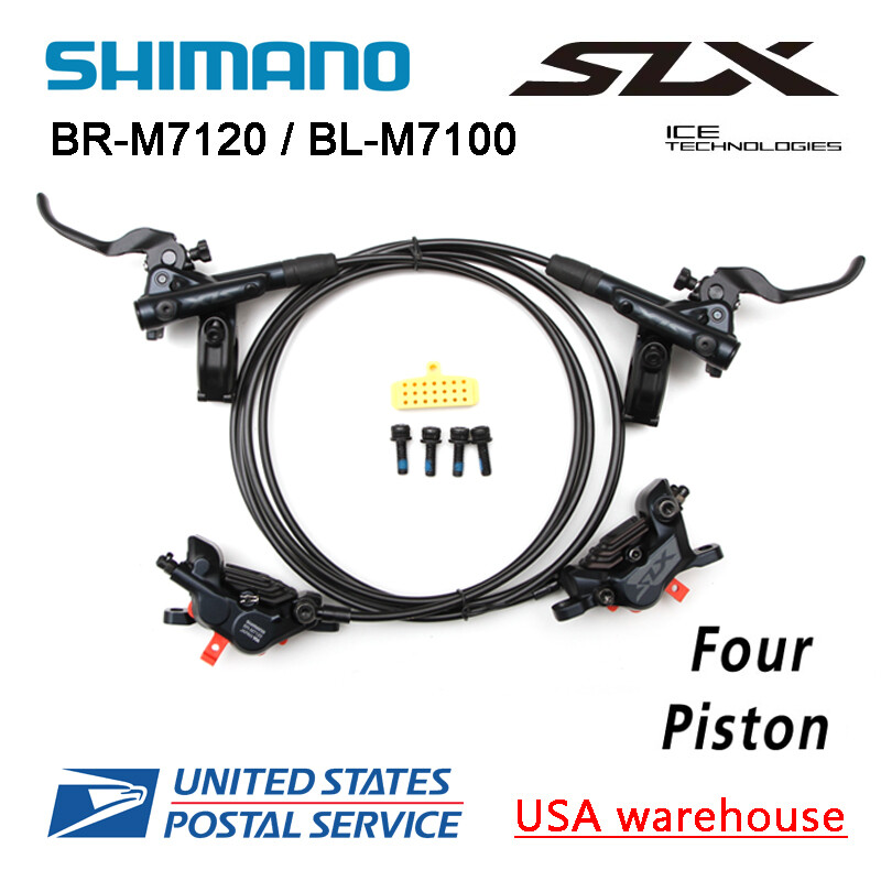 SHIMANO SLX BR-M7120 BL-M7100 Bike 4-Piston MTB Hydraulic Disc Brake Set (OE)