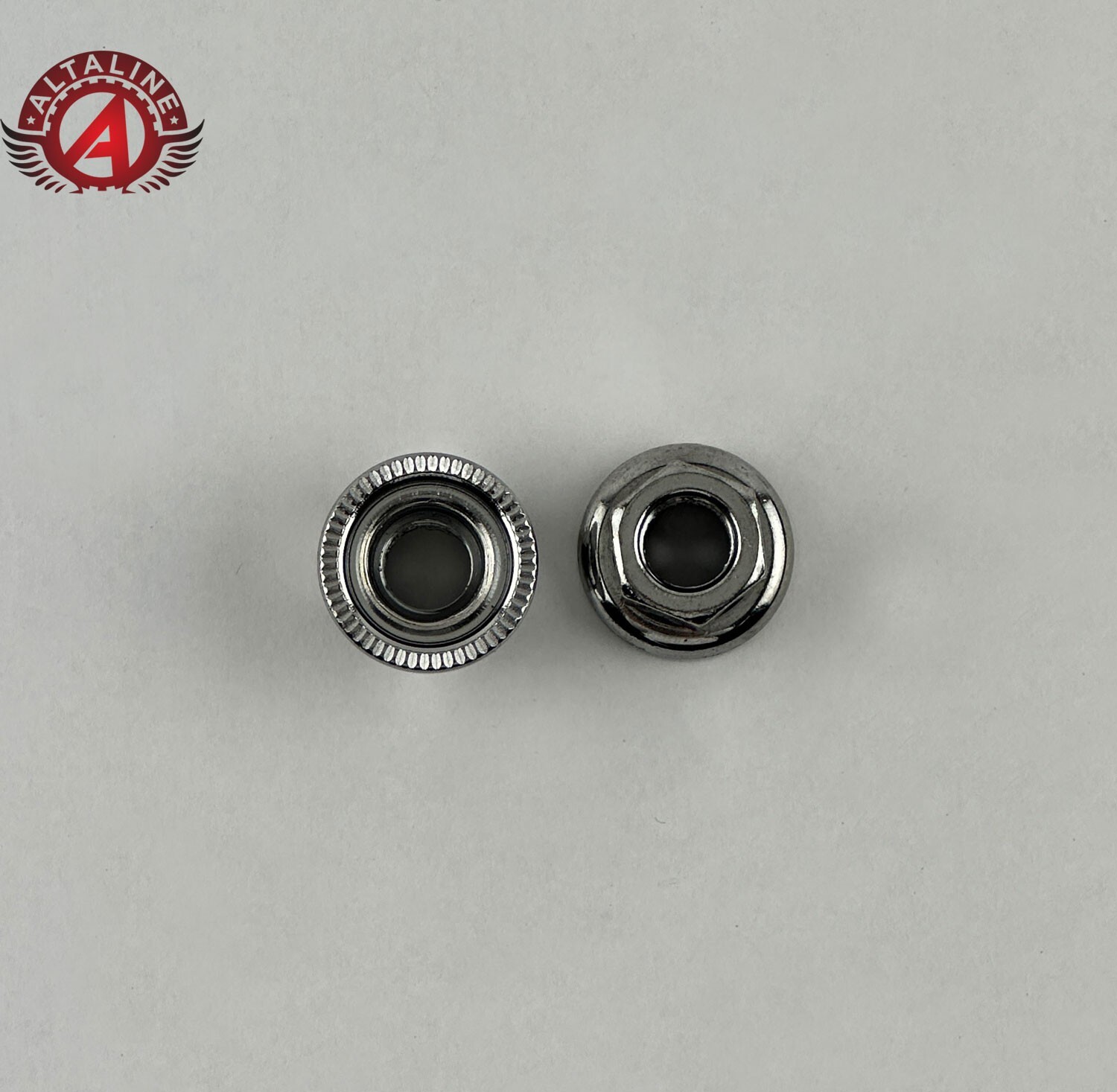Bicycle Bike Hub Axle Nut with Rotating Washer – 3/8″ x 26T – Chrome – Set of 2.