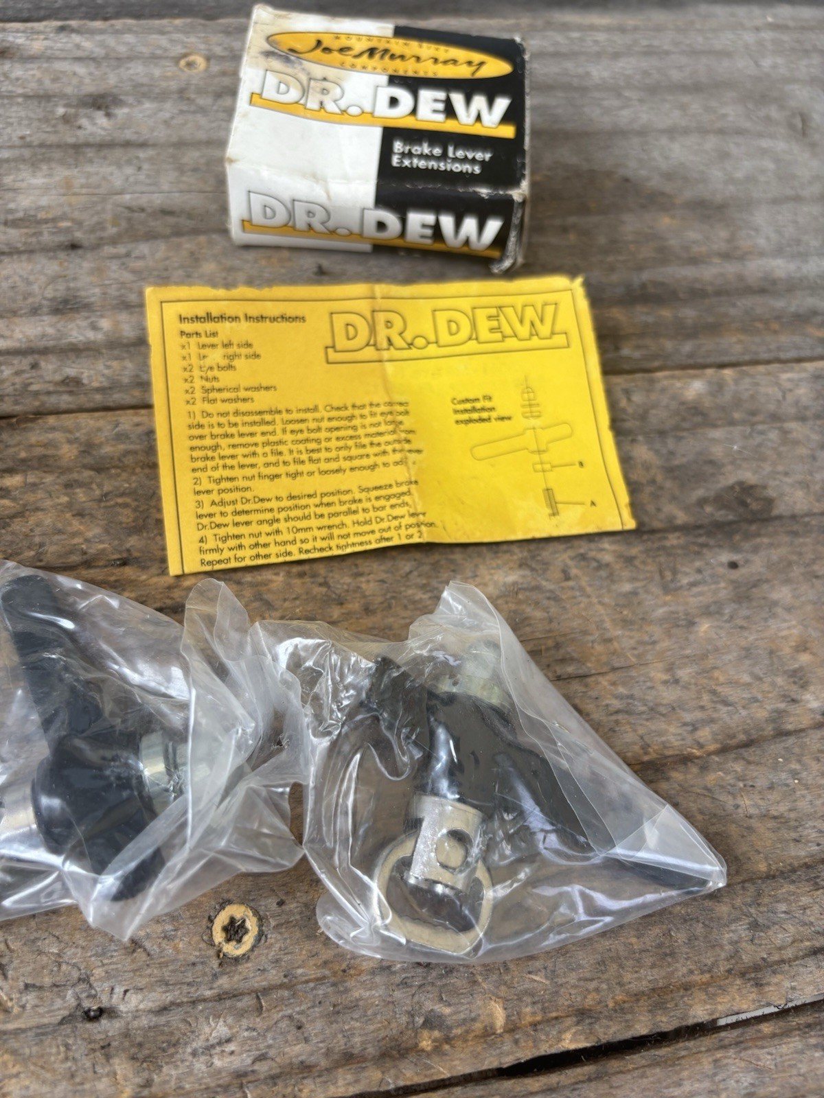 NOS Joe Murray Dr. Dew Brake Lever Extensions Vintage Mountain Bike Kona MTB