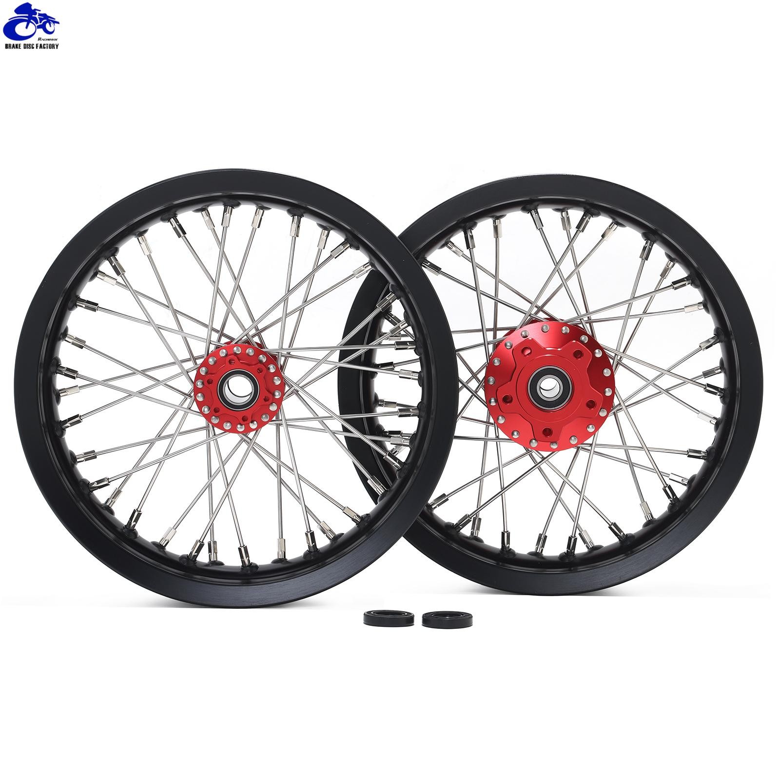 Supermoto 12″x2.15″ Spoked Front Rear Wheels Rims Hubs For SUR RON Light Bee LBX