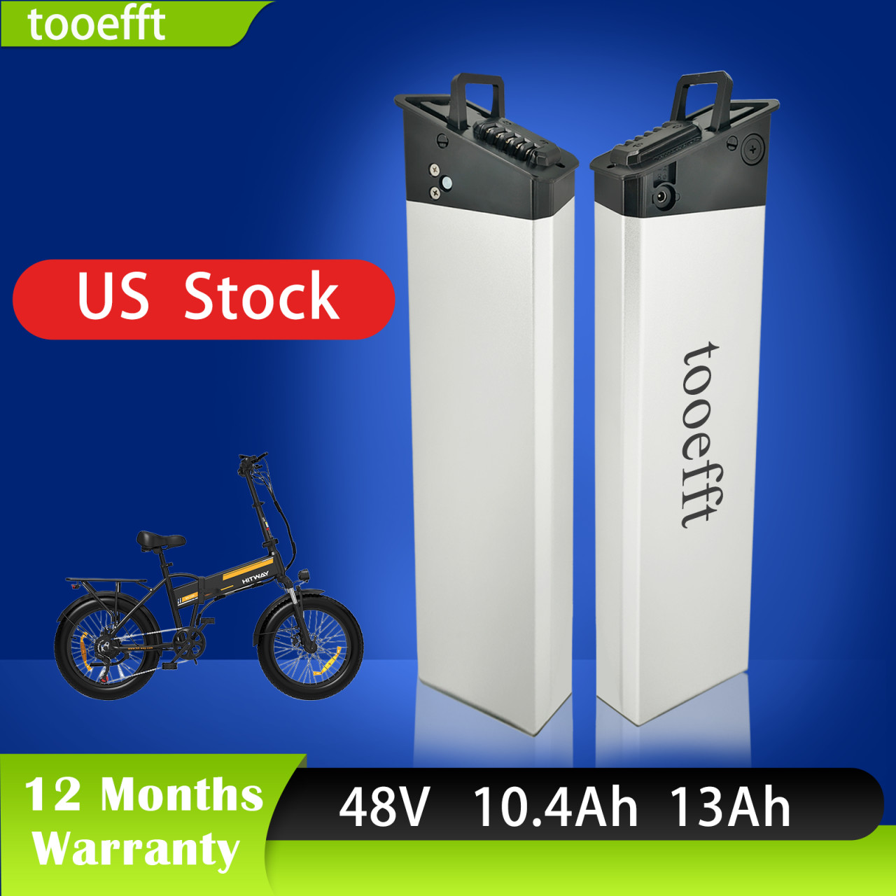 48V Battery for Wooken Electric Bike W-206 HITWAY BK10M Ouxi X8 Jasion X-Hunter