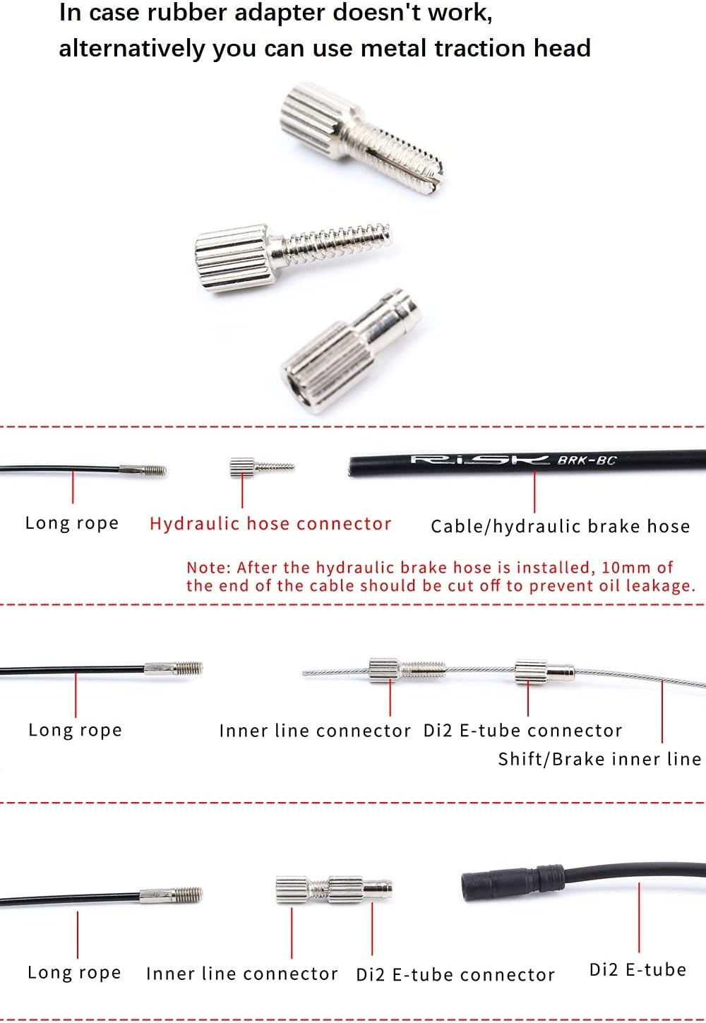 Bike Internal Cable Routing Tool Kit Compatible with 4-5.5mm Cable Housing, H…