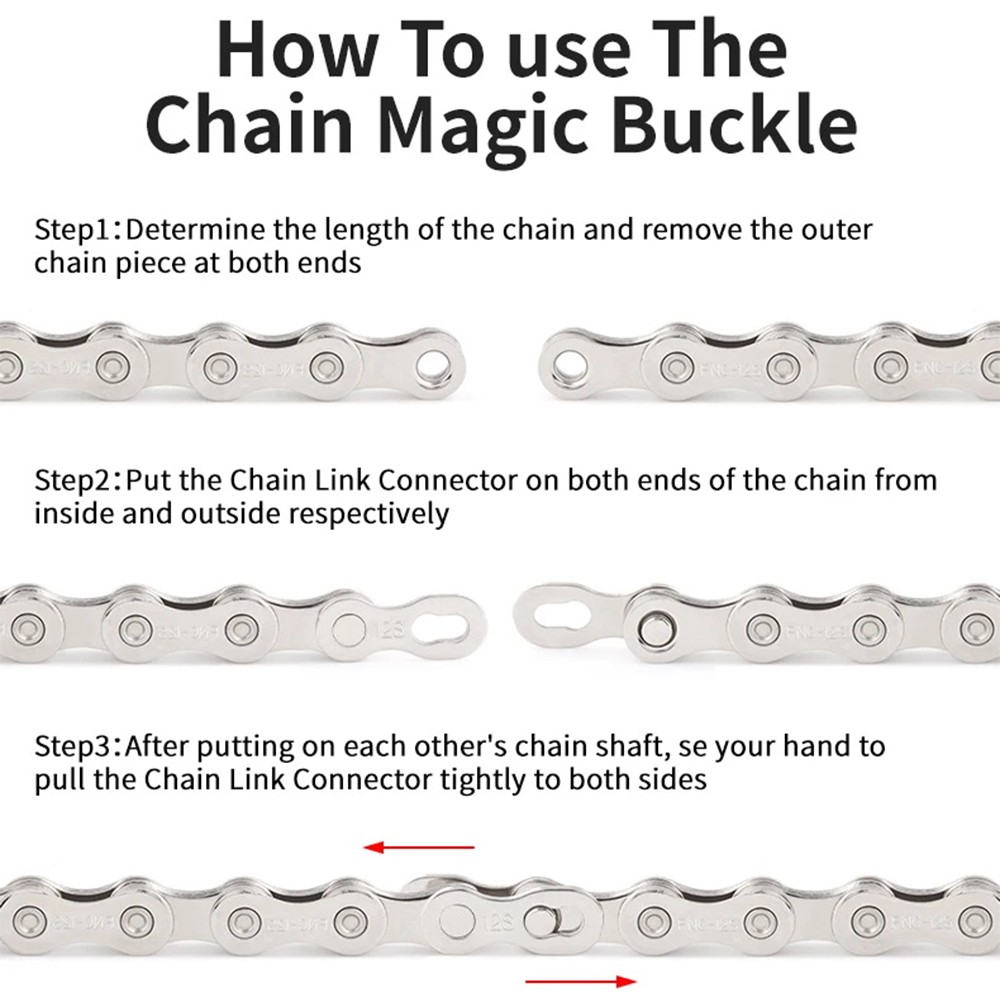 Mountain Road Bicycle Chain 6/7/8/9/10/11/12 Speed Silver Steel Shifter Chain