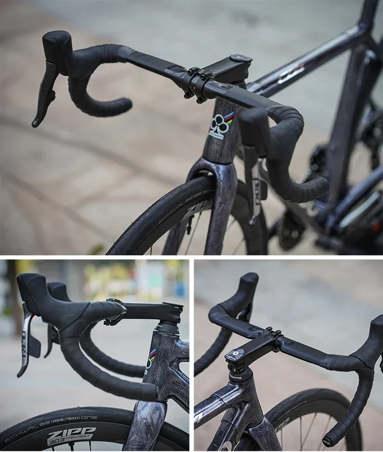 Gravel Road Bike Handlebar 360/380/400/420mm Black Matt Fully Internal Routing
