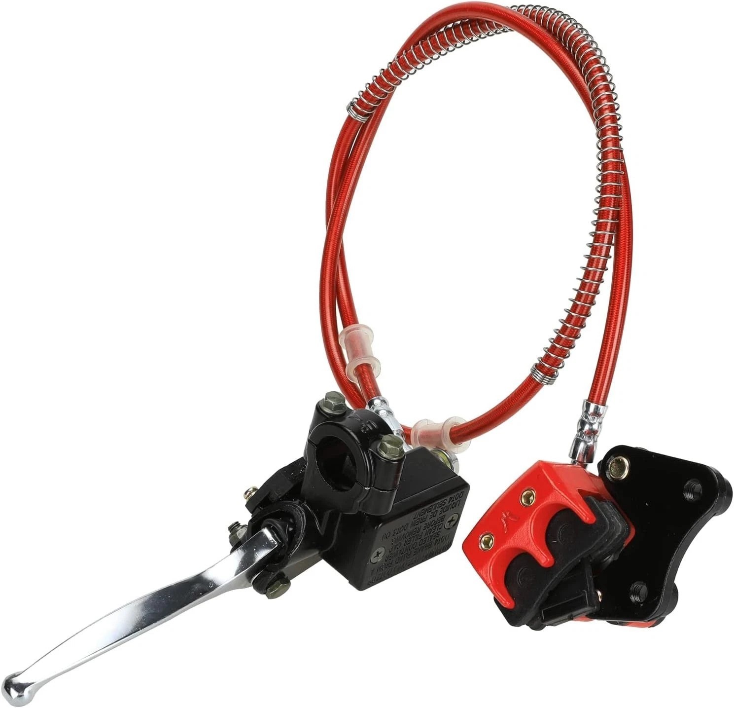 Durable Red Hydraulic Front Disc Brake Caliper Lever Line for 50-125cc Pit Bikes