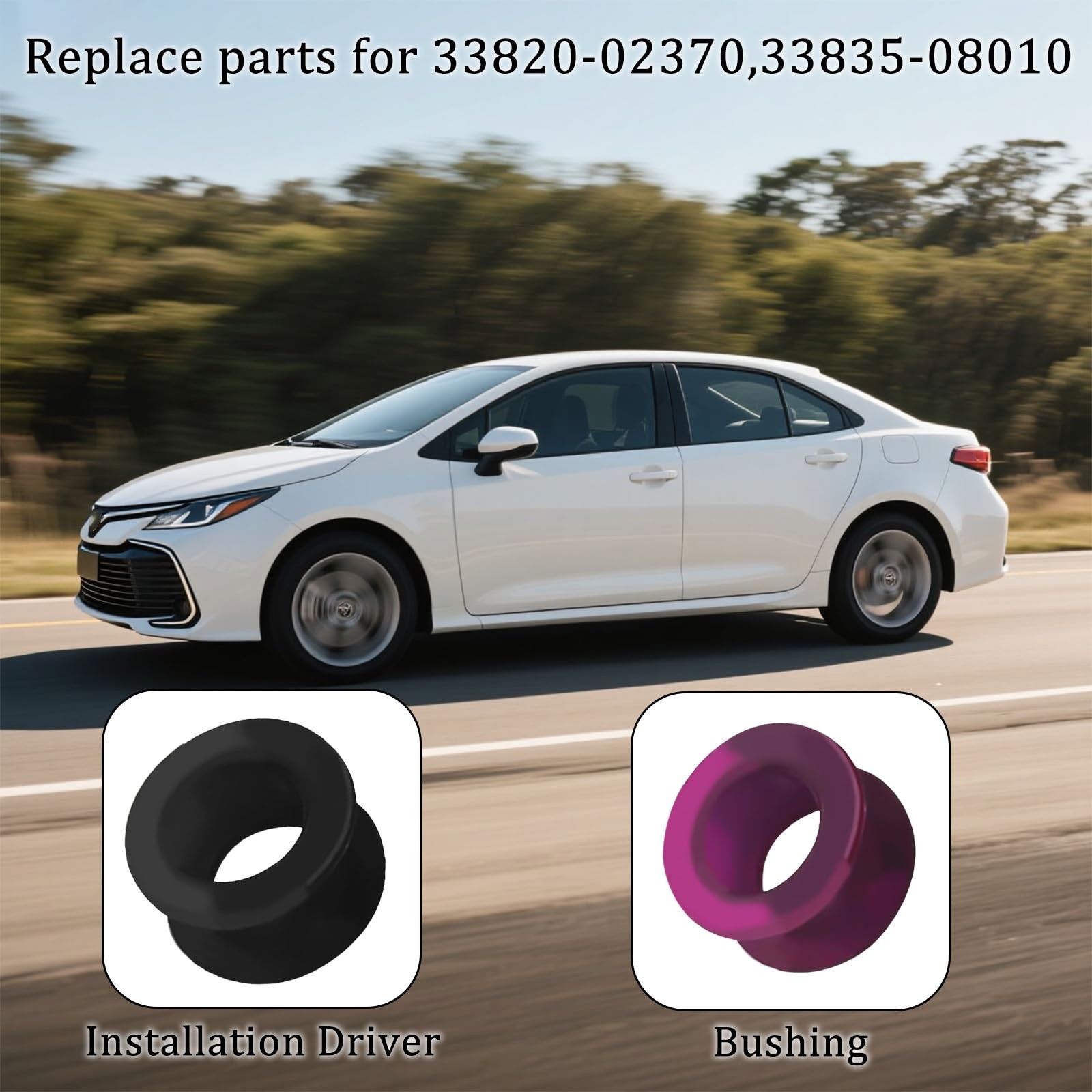 2 PCS Shifter Cable Bushing Repair Set with Clips for Saturn, Toyota, Purple