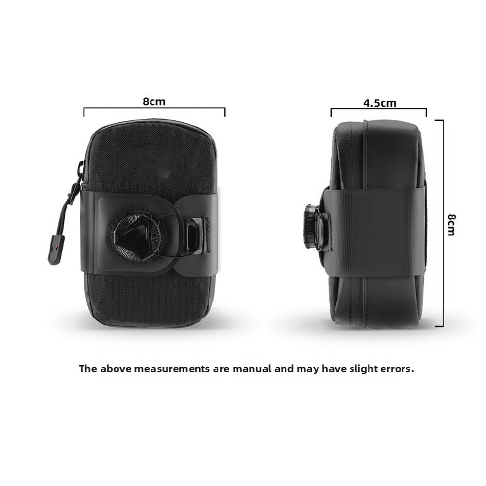 Minimalist Bike Saddle Bag Quick Install No Tools Needed Lightweight 74g Black