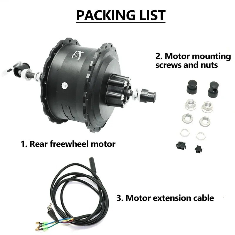 48V 1000W 20/24/26er Snow Fat Tire Electric Bike Brushless Gear Rear Hub Motor