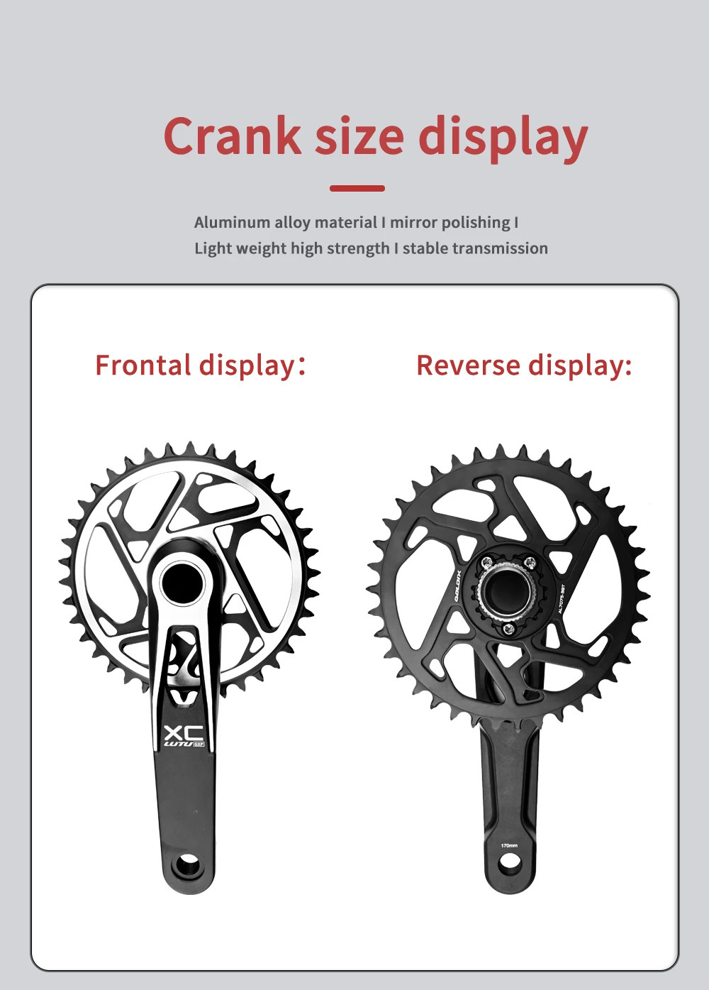 MTB Crankset 170/175mm Direct Mount Crank 0mm Offset 34T 36T 38T 40T Chainring