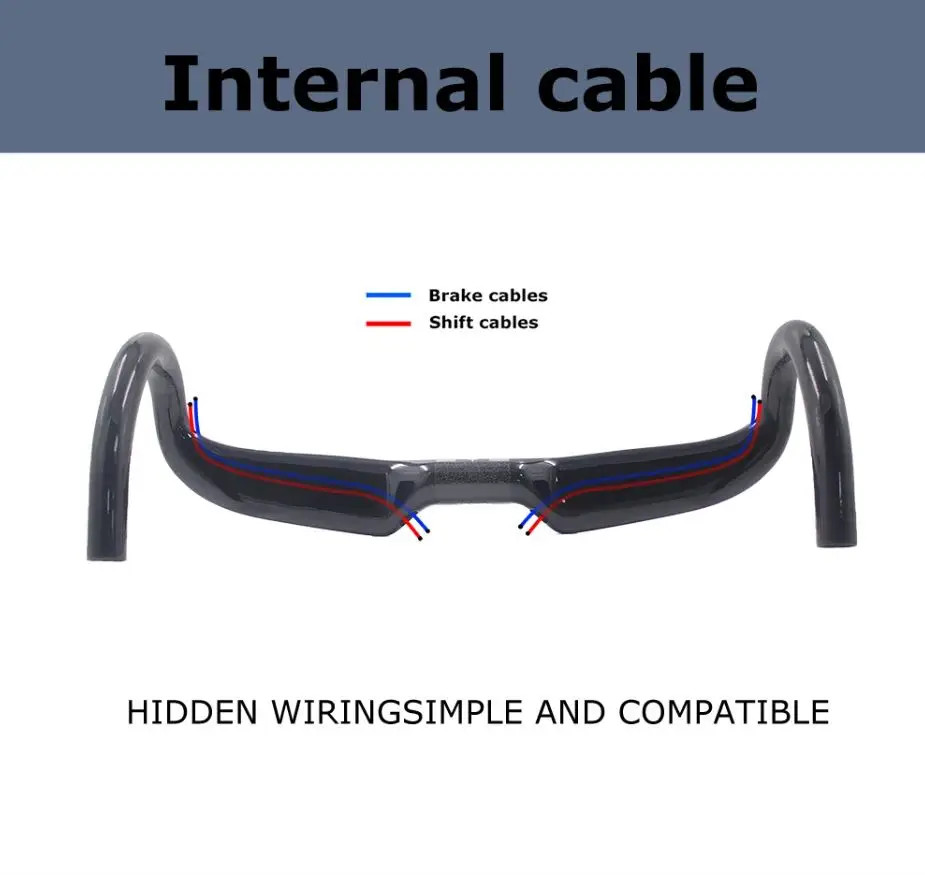 Carbon Drop Aero Bar Bent 400/420/440-31.8mm Super light Road Bicycle Handlebar