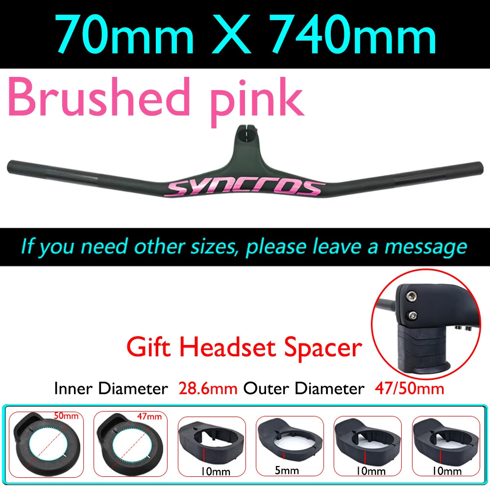 -17° Integrated Cockpit MTB Carbon Handlebars 28.6mm 660-800mm Width Riser Bar